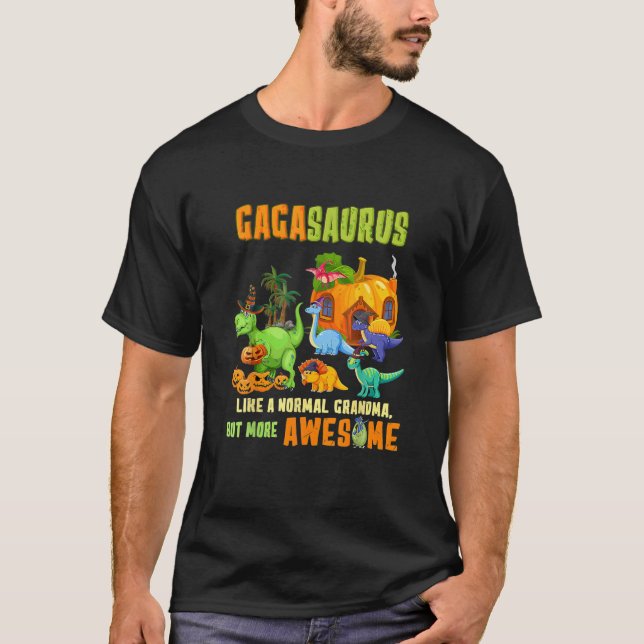 Gagasaurus T Rex Dinosaur Gaga Saurus Halloween Co Shirt (Framsida)