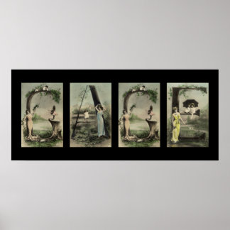 GAGE Alphabet Brev Namn Art Poster