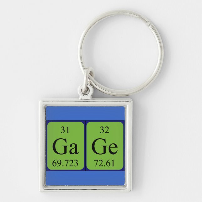 Gage Periodisk nyckelring bord namn (Framsidan)