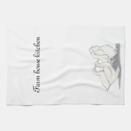 Gaggle of Geese Pen and Bläck Teckning Kökshandduk