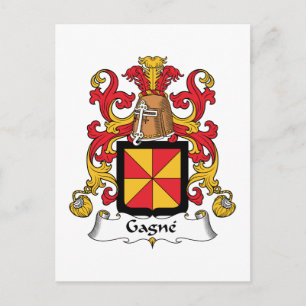 Gagne Family Crest Vykort
