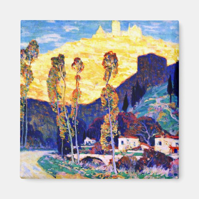 Gagnon - Evening, Siena - berömd Magnet (Framsidan)