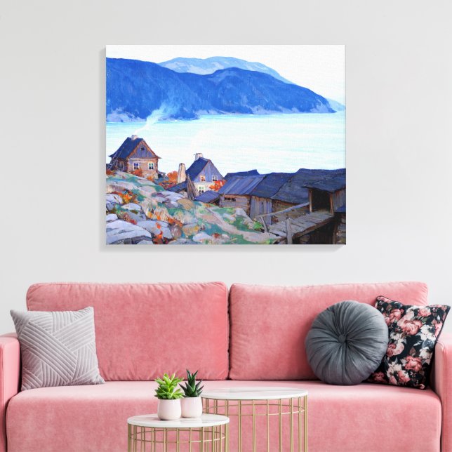 Gagnon - Kväll på nordkustens Poster Canvastryck (Insitu (Vardagsrum))