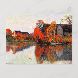 Gagnon - Pond i oktober, bra konsmålning, Vykort
