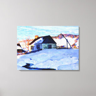 Gagnon - Solnedgång, Normandie, finkonst målning Canvastryck