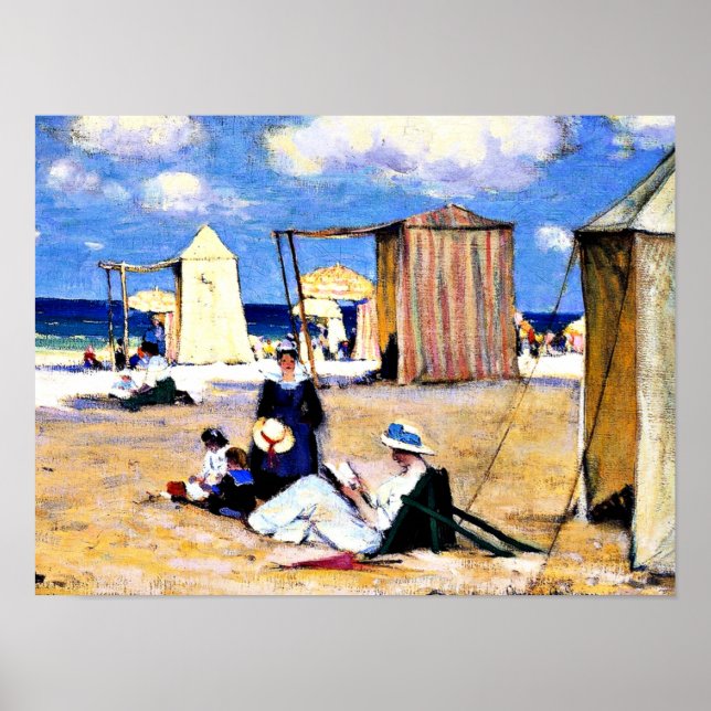 Gagnon - The Beach at Dinard, bra art Poster (Framsidan)