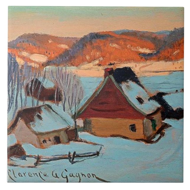 Gagnon - Twilight - Vinter i Quebec Kakelplatta (Framsidan)