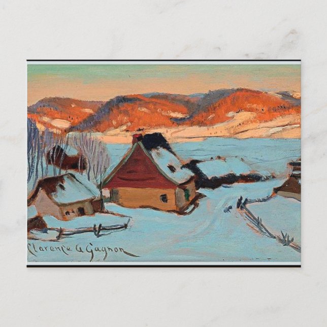 Gagnon - Twilight - Vinter i Quebec Vykort (Framsida)