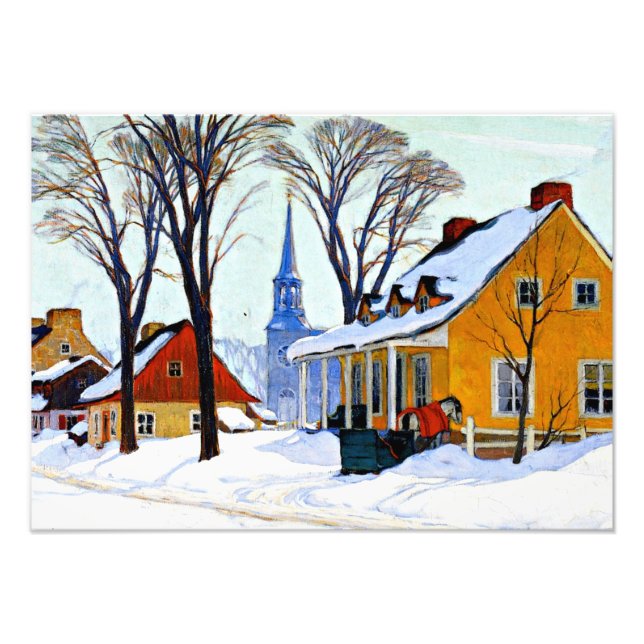 Gagnon - Winter God morgon, Baie-Saint Paul Fototryck (Framsidan)