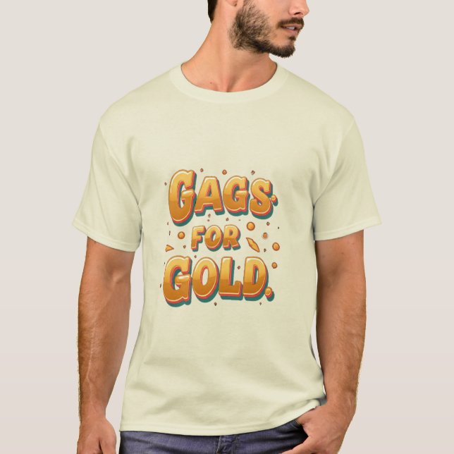 Gags för Guld T-Shirt - Superskoj Design for Comed (Framsida)