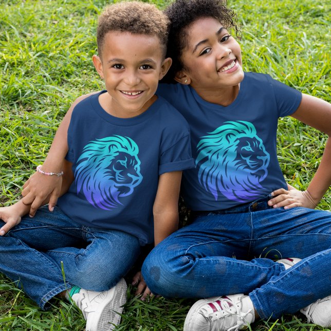 Gahanna Lions Blå Gradient T-Shirt (Skapare uppladdad)