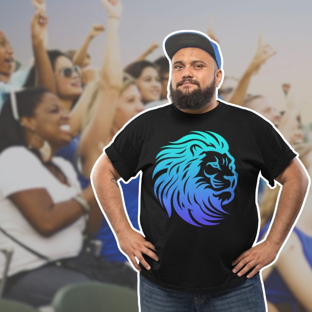 Gahanna Lions Blå Gradient T-Shirt (Skapare uppladdad)