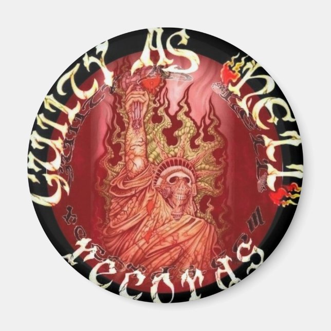 GAHR Red w/black Logotyp Magnet (Framsidan)