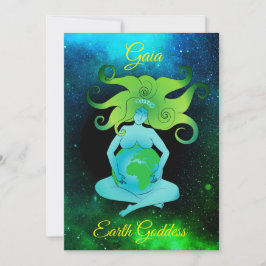 Gaia Earth Goddes Greeting Card Inbjudningar