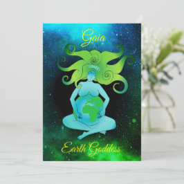 Gaia Earth Goddes Greeting Card Inbjudningar