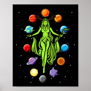 Gaia Grekiska guddess Mor Earth Day Hippie Nature Poster