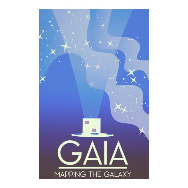 GAIA Kartläggning av universum Fototryck (Framsidan)