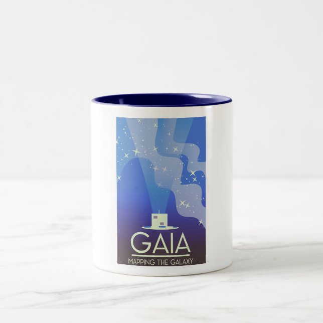 GAIA Kartläggning av universum Två-Tonad Mugg (Center)