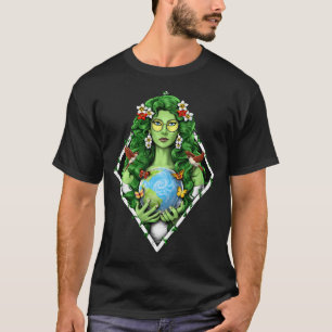 Gaia Moder Jord Gudinna T Shirt