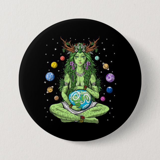 Gaia Mor Earth Goddess Knapp (Framsida)