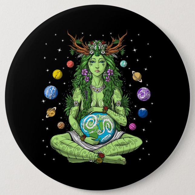 Gaia Mor Earth Goddess Knapp (Framsida)
