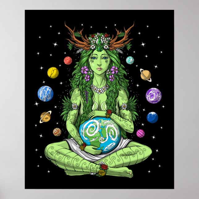 Gaia Mor Earth Goddess Poster (Framsidan)