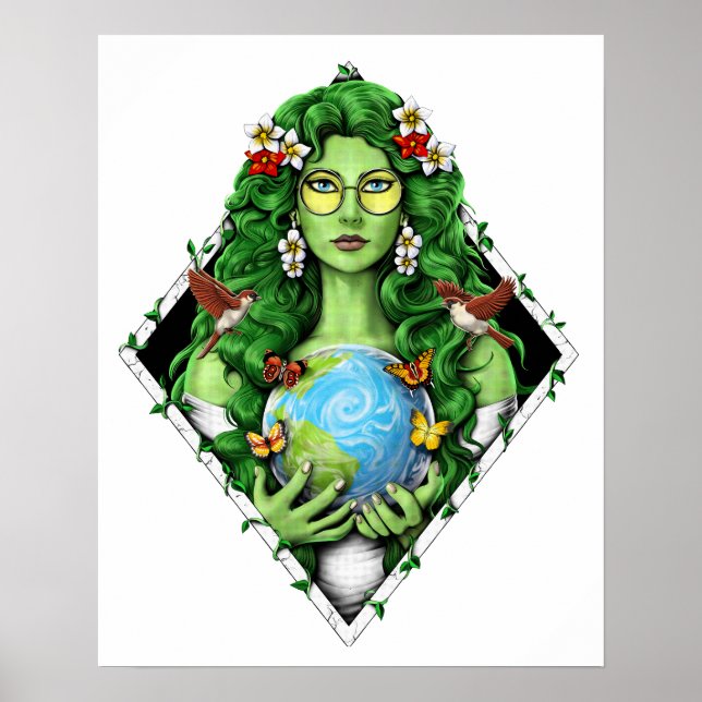 Gaia Mor Earth Goddess Poster (Framsidan)