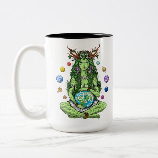 Gaia Mor Earth Goddess Två-Tonad Mugg (Vänster)