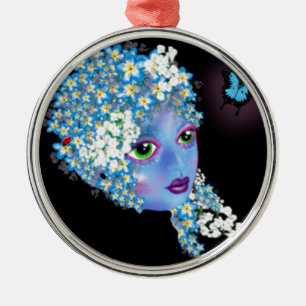 GAIA Mor Earth Pagan fantasy Art by LeahG Julgransprydnad Metall