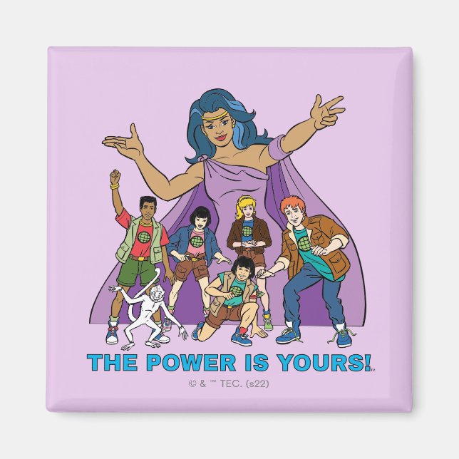 Gaia och Planeteers Graphic Magnet (Framsidan)