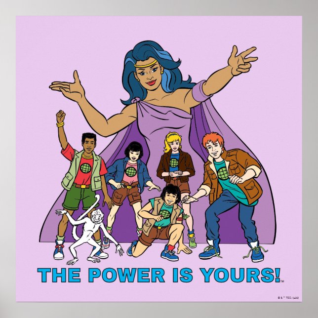 Gaia och Planeteers Graphic Poster (Framsidan)