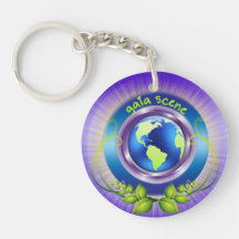 Gaia platsrunda Keychain