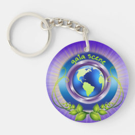 Gaia platsrunda Keychain