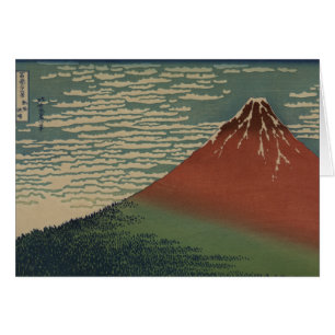Gaifū Kaisei av Hokusai Katshushika Hälsningskort