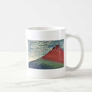 Gaifu kaisei vid Katsushika, Hokusai Ukiyoe Kaffemugg