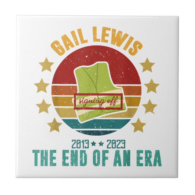 Gail Lewis, vi hyllar dig, slutet på en era Signi Kakelplatta (Framsidan)