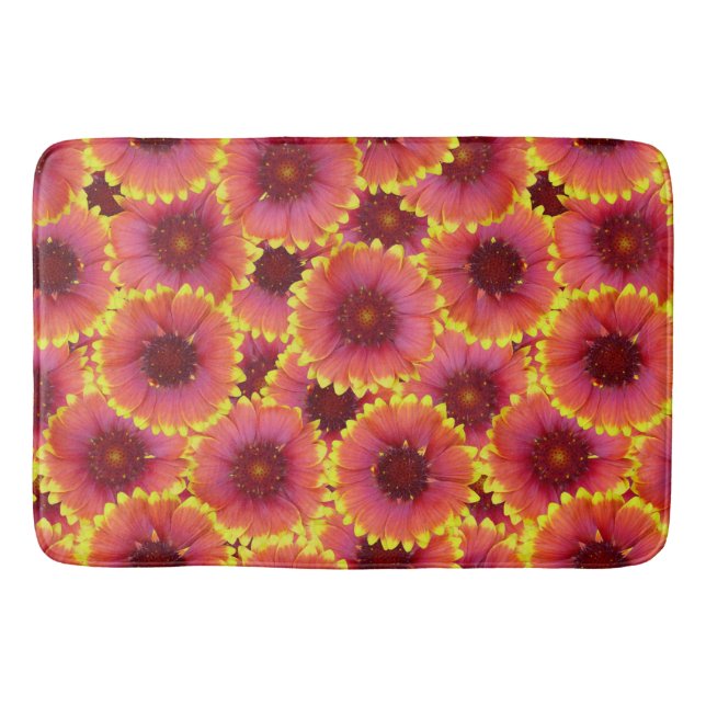 Gaillardia Seamless Mönster Badrumsmatta (Framsidan)