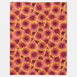 Gaillardia Seamless Mönster Fleecefilt