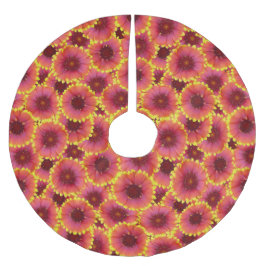 Gaillardia Seamless Mönster Julgransmatta Borstad Polyester