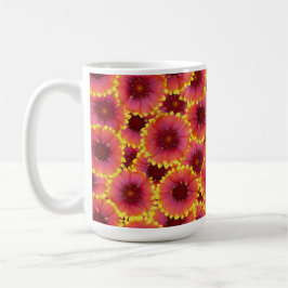 Gaillardia Seamless Mönster Kaffemugg