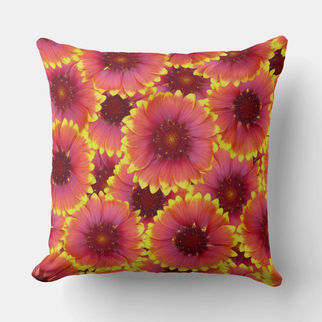 Gaillardia Seamless Mönster Kudde (Framsida)