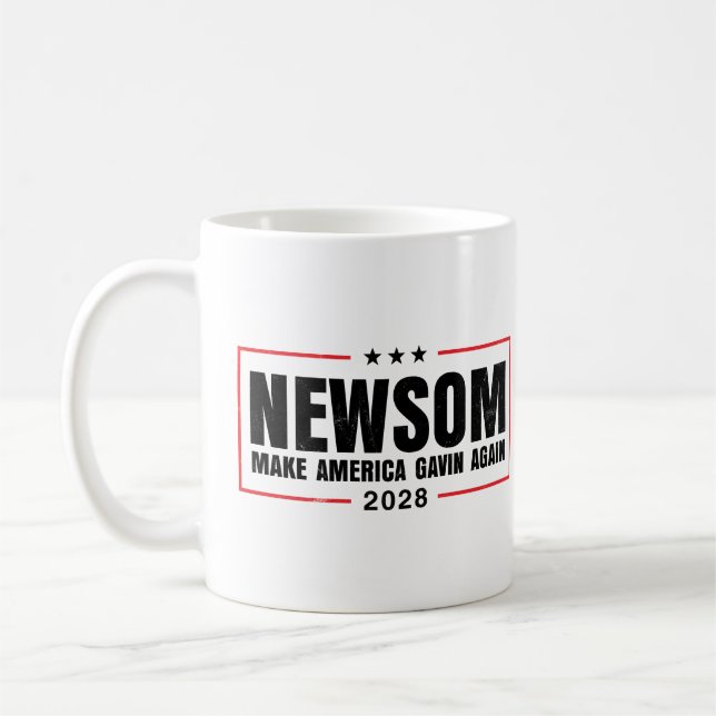 Gain Newsom, gör Amerika till president igen Kaffemugg (Vänster)