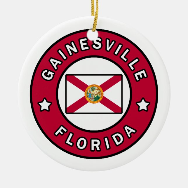 Gainesville Florida Julgransprydnad Keramik (Framsidan)