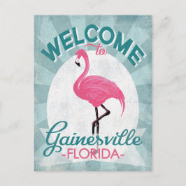 Gainesville Florida Rosa Flamingo Retro Vykort