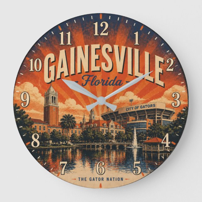 Gainesville Florida Sunshine State College Town  Stor Klocka (Framsida)