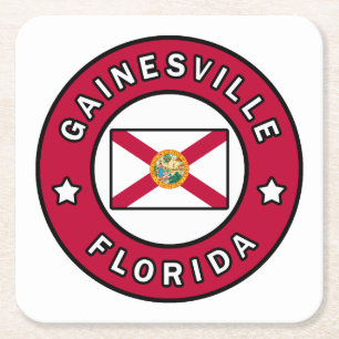 Gainesville Florida Underlägg Papper Kvadrat