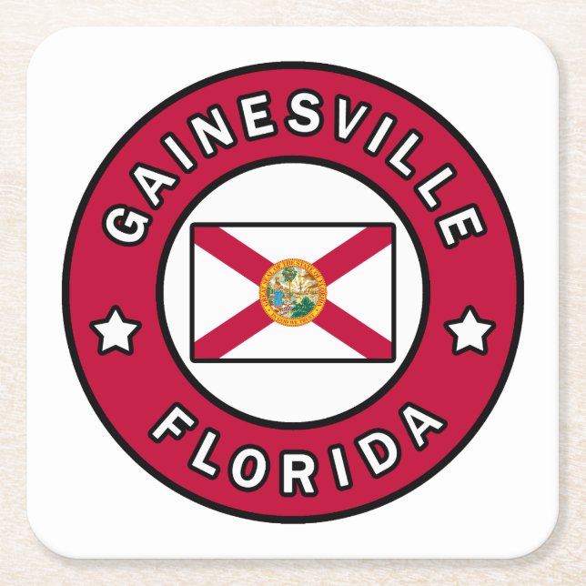 Gainesville Florida Underlägg Papper Kvadrat (Framsidan)