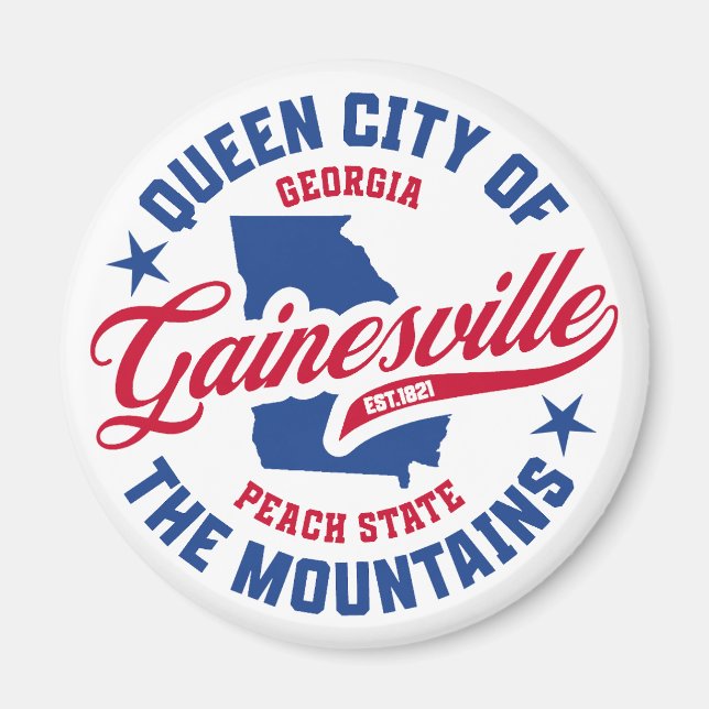 Gainesville, Georgien Magnet (Framsidan)