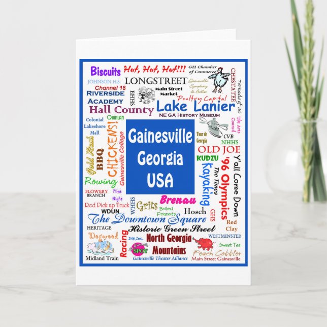Gainesville-kort Tack Kort (Framsida)