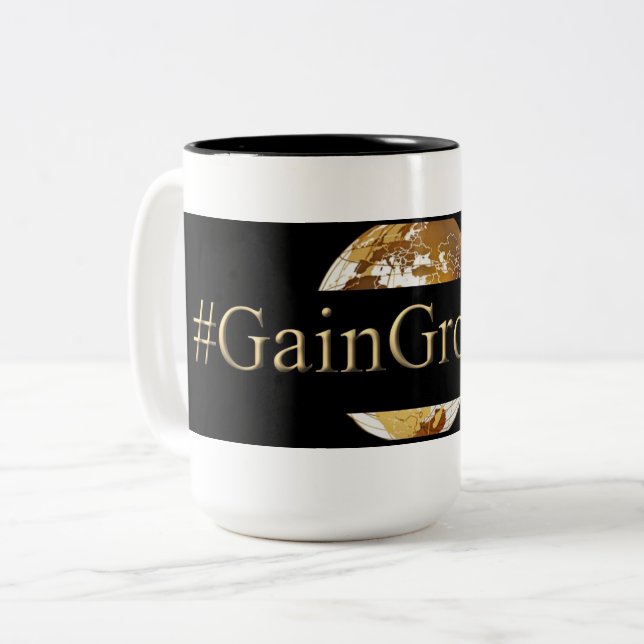 #GAINGROUNDS (TM) Två-Tonad MUGG (Framsida vänster)